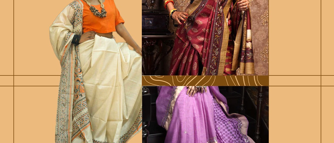 10 saree draping techniques for women - handloom saree styling guide