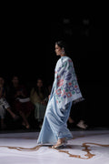 Handwoven Blue Saree With Designer Blouse