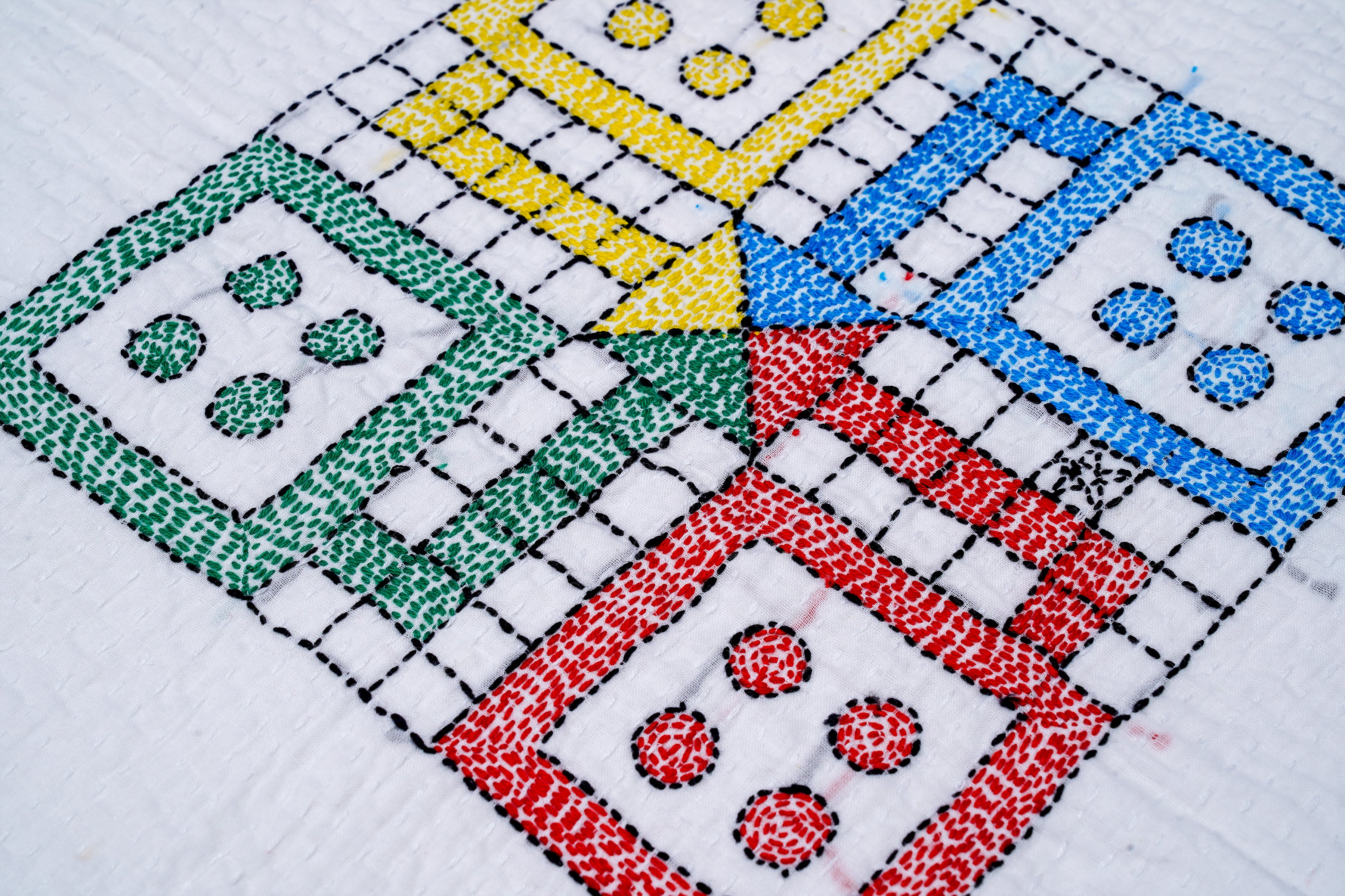 BIG LUDO Game Theme Baby Quilt - Aankona