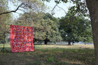 Red Queen size decor quilt - Aankona