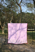Handwoven Pink Jamdani Queen Size Quilt