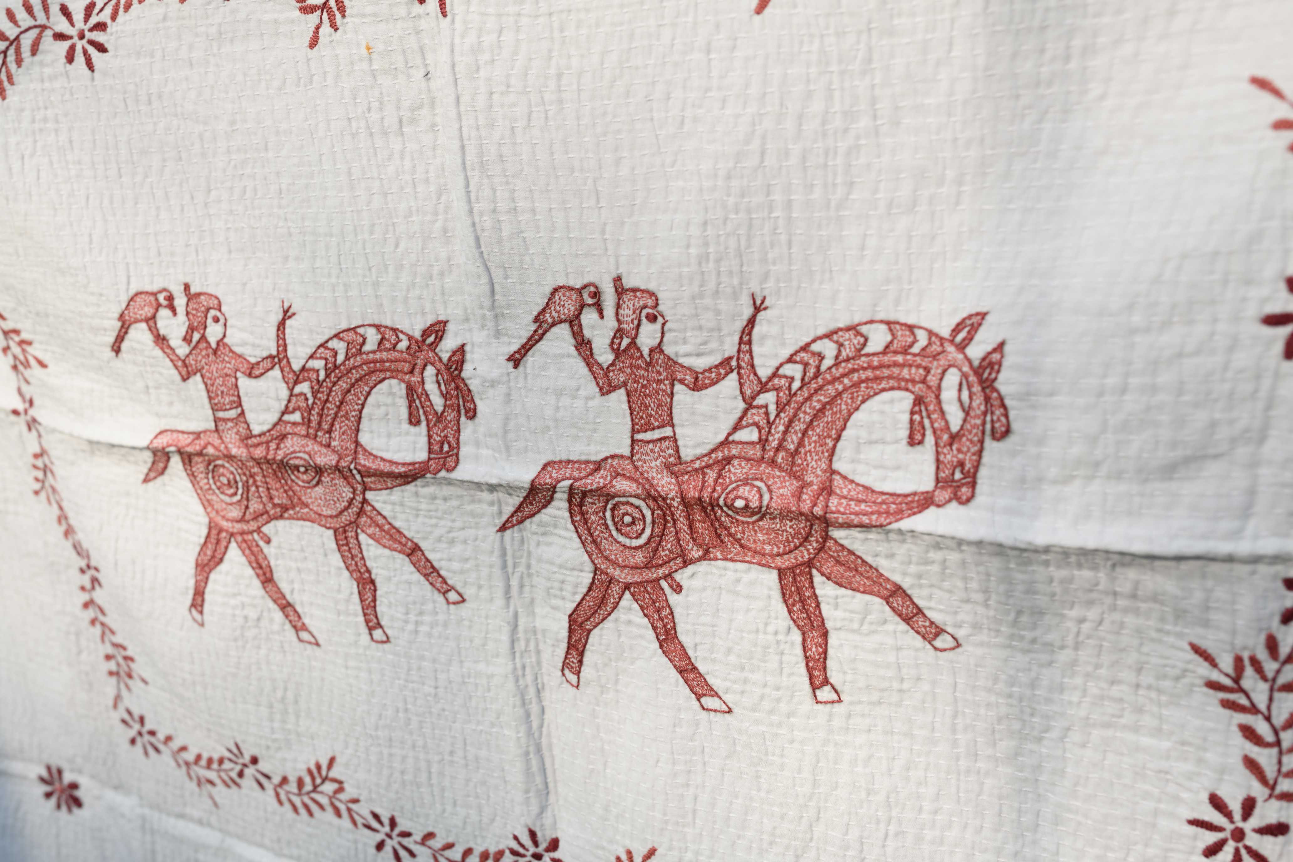 Handwoven king With Horse Baby Quilt