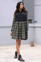 Handwoven Cotton Check Skirt