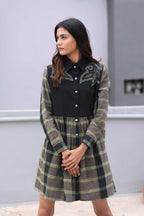Handwoven Cotton Check Skirt