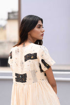 Handwoven Cotton Long Dress Katha Work