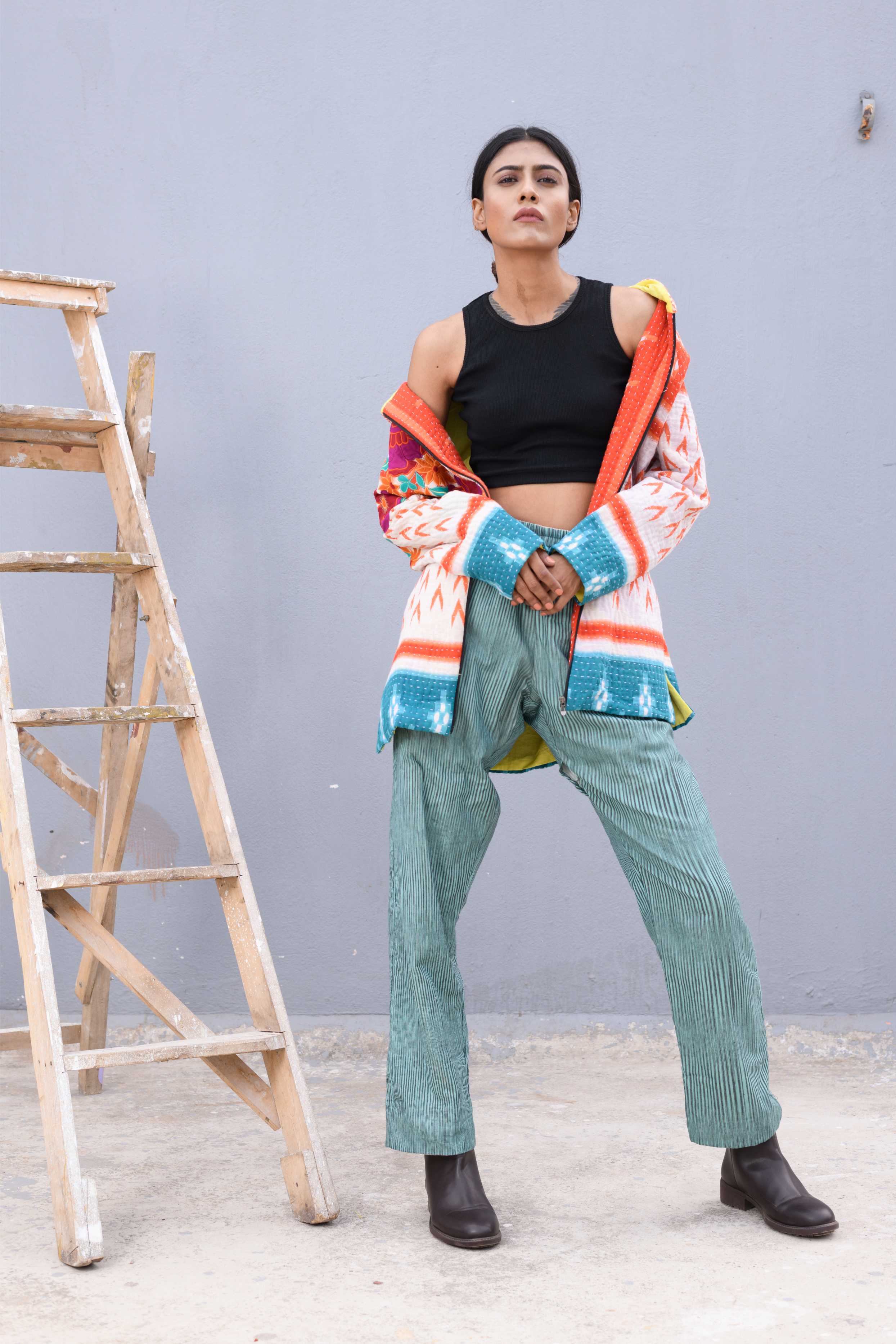 Handwoven Multicolor Reversible Jacket
