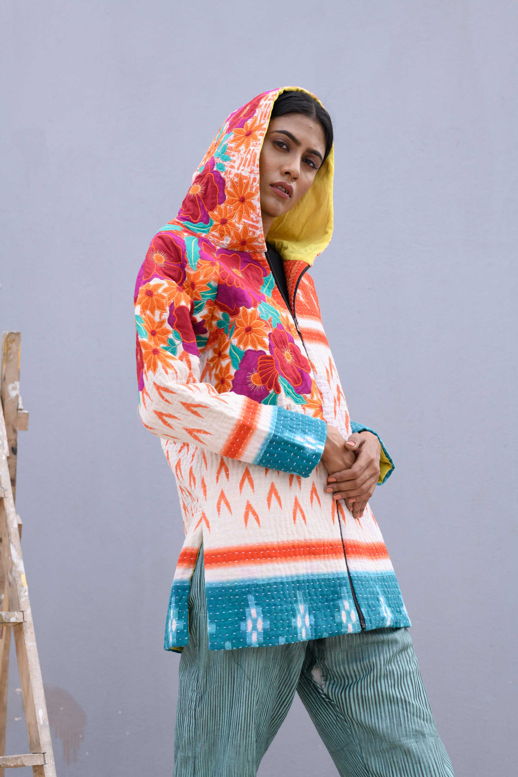 Handwoven Multicolor Reversible Jacket