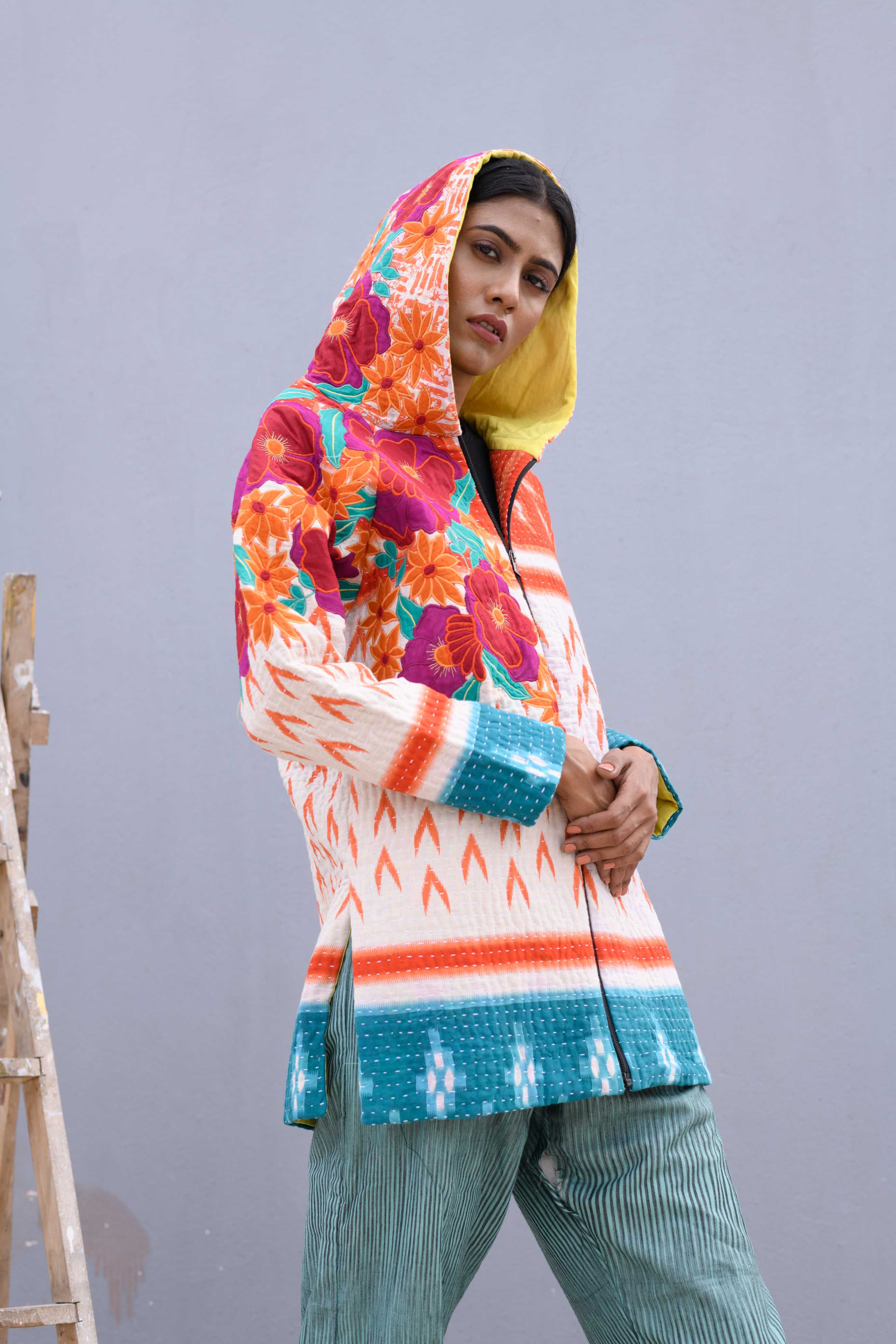 Handwoven Multicolor Reversible Jacket