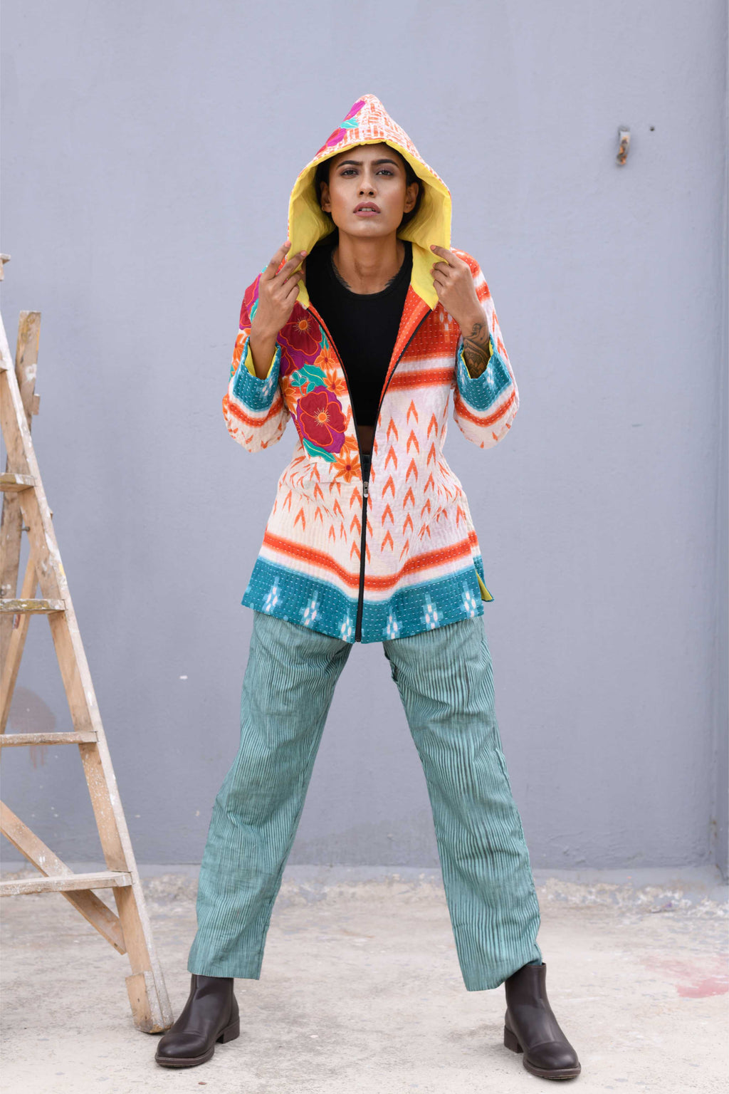 Handwoven Multicolor Reversible Jacket