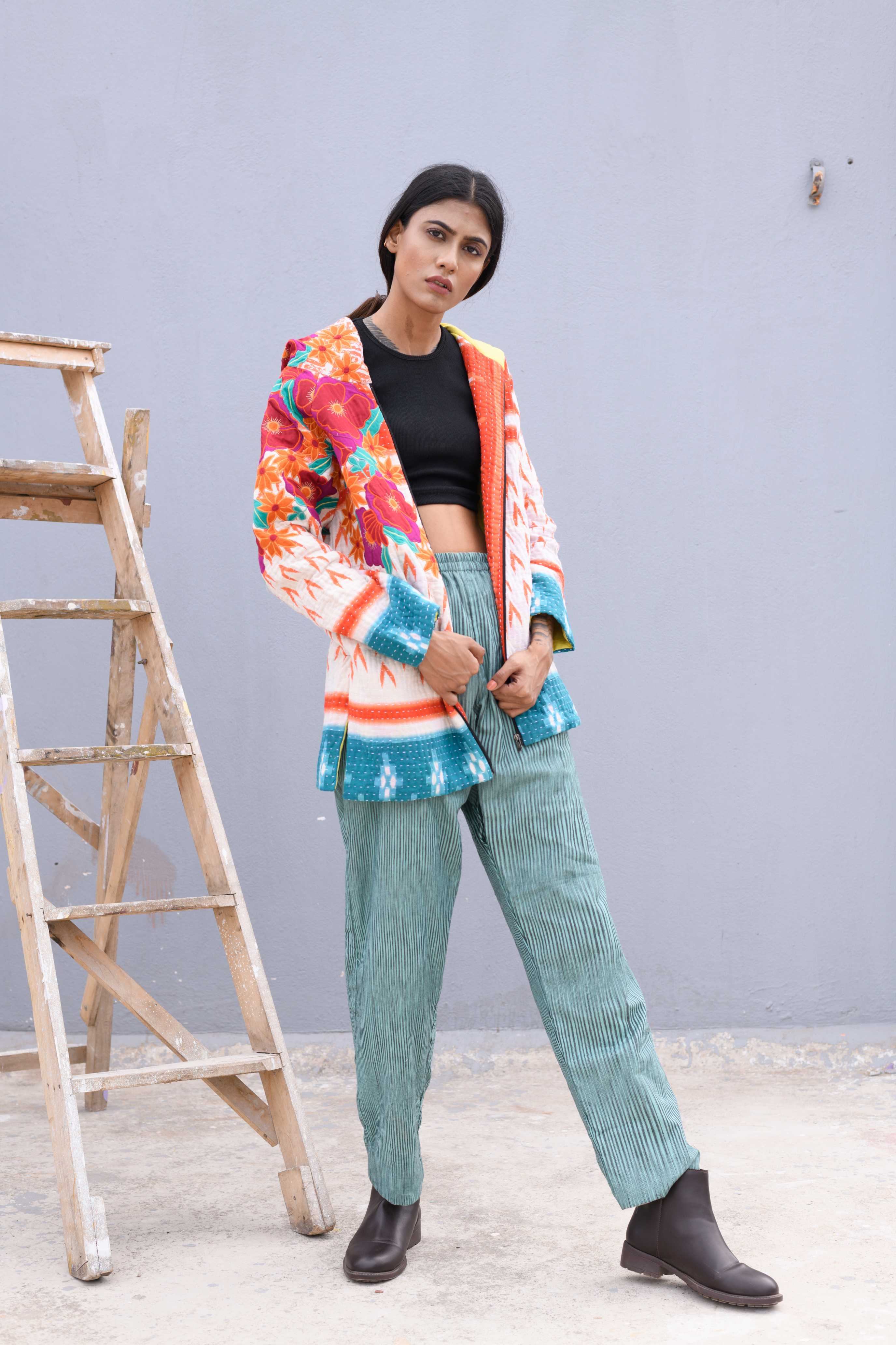 Handwoven Multicolor Reversible Jacket