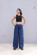 Handwoven Blue Pure Linen Pant
