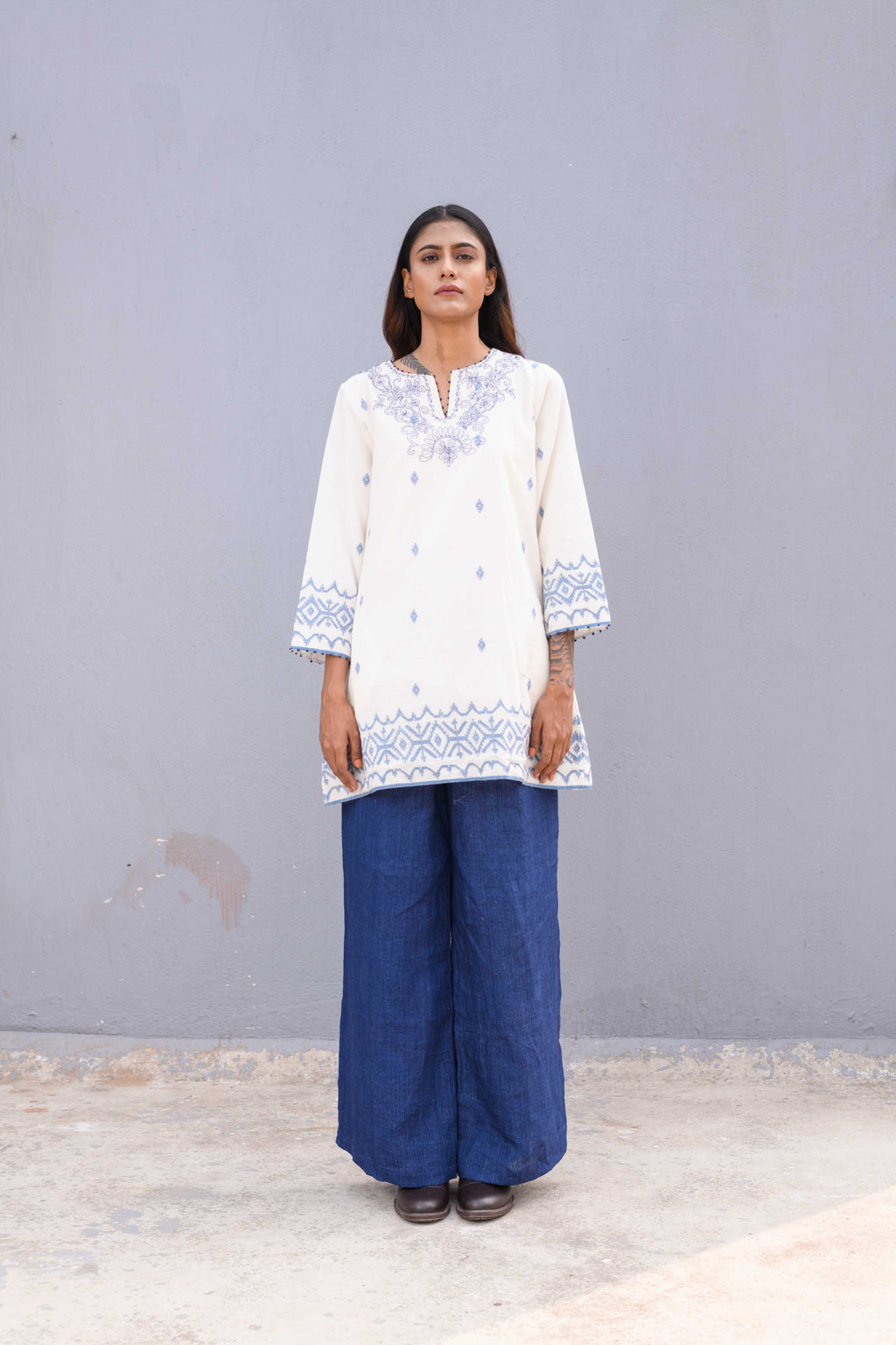 Handwoven White Jamdani Shirt