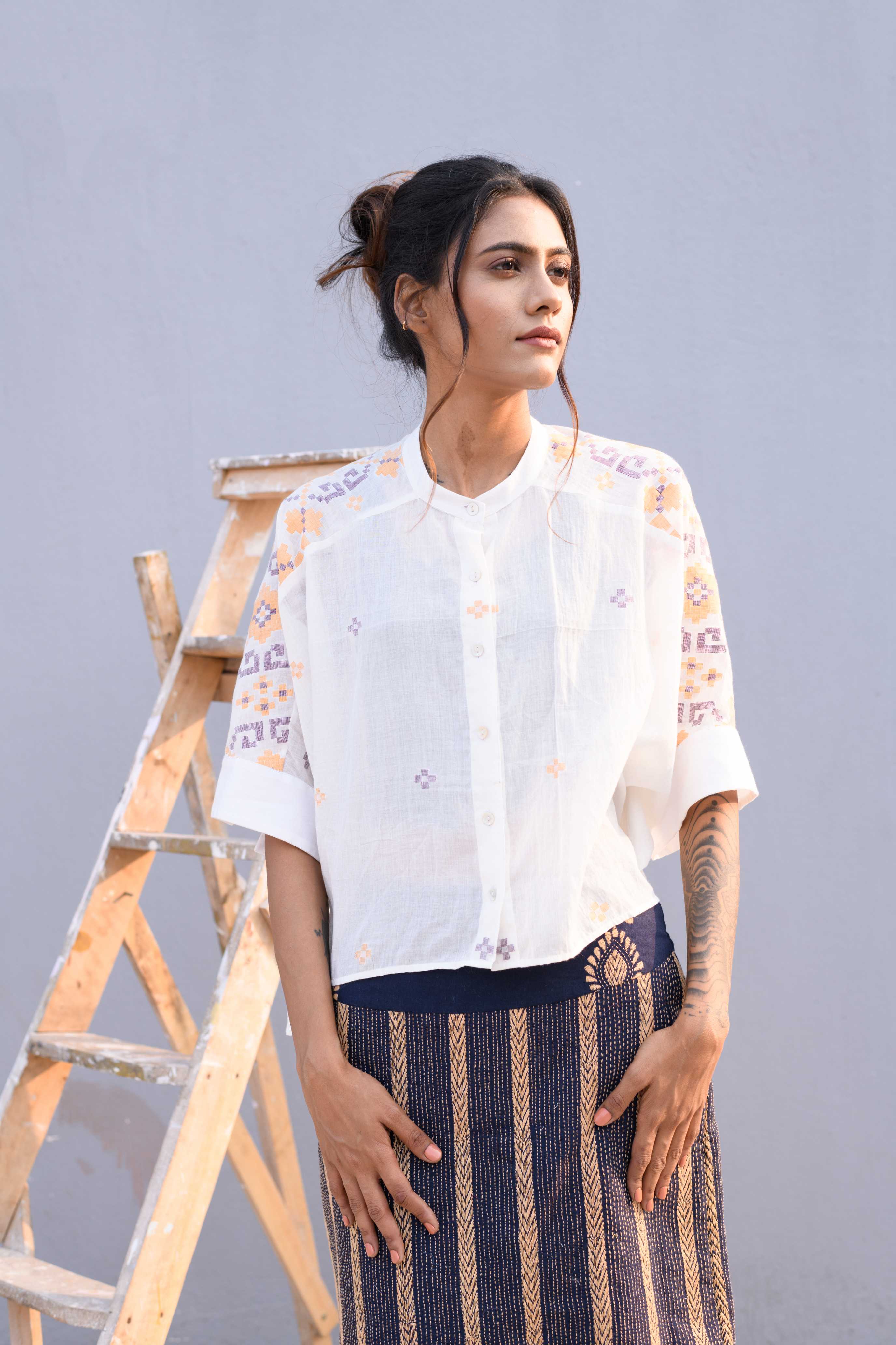 Handwoven Cotton Jamdani Shirt