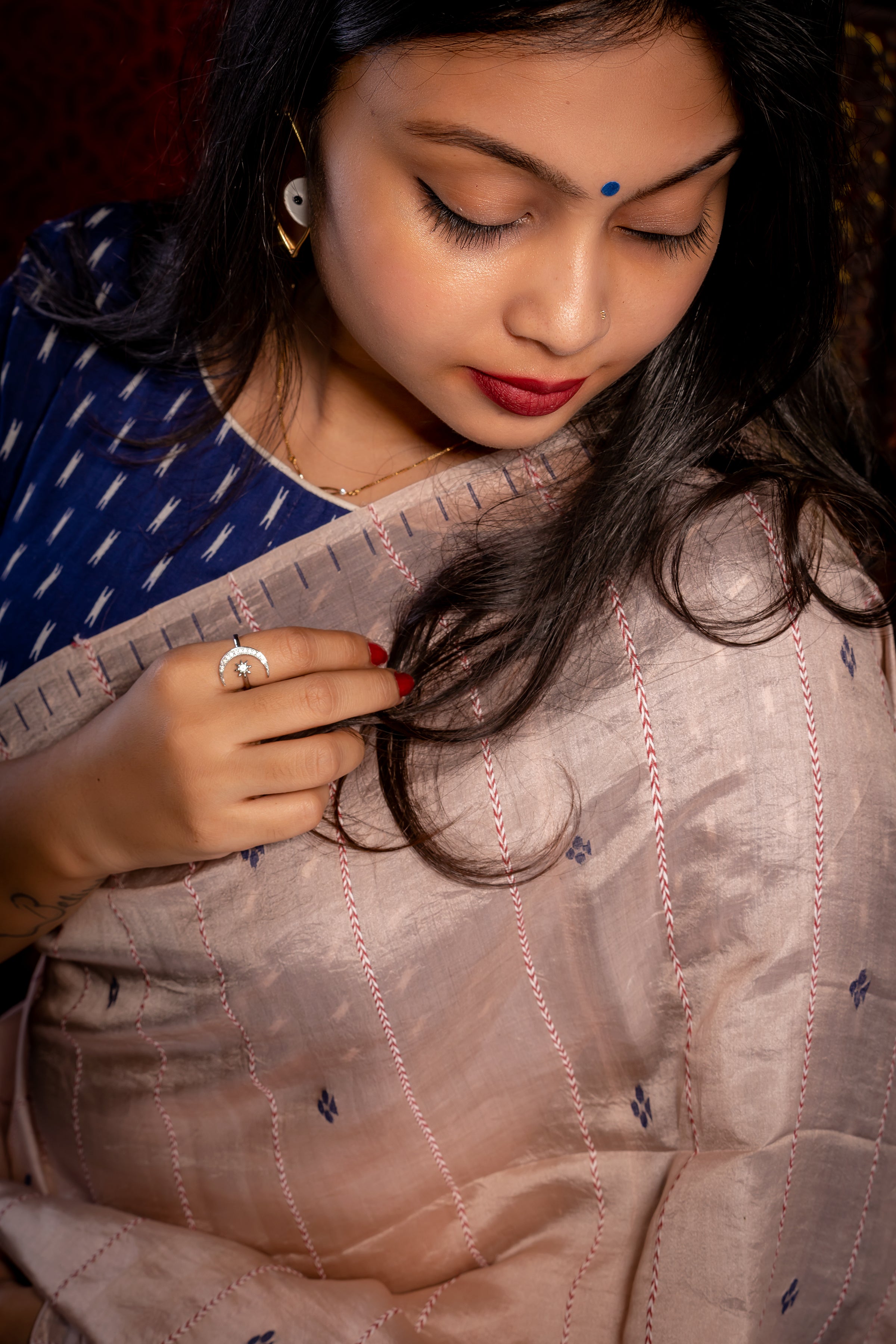 Silk jamdani Saree - Aankona