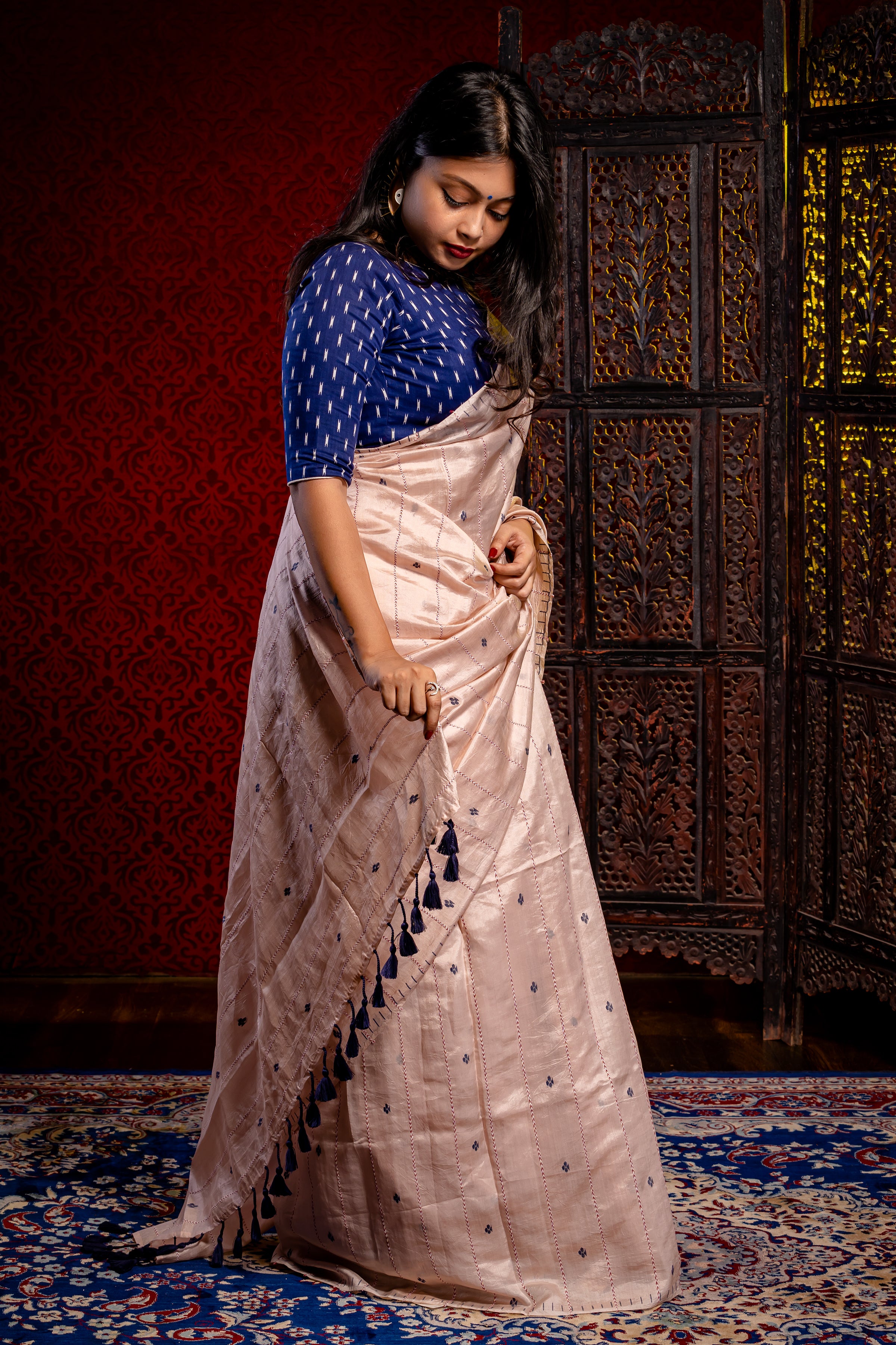 Silk jamdani Saree - Aankona