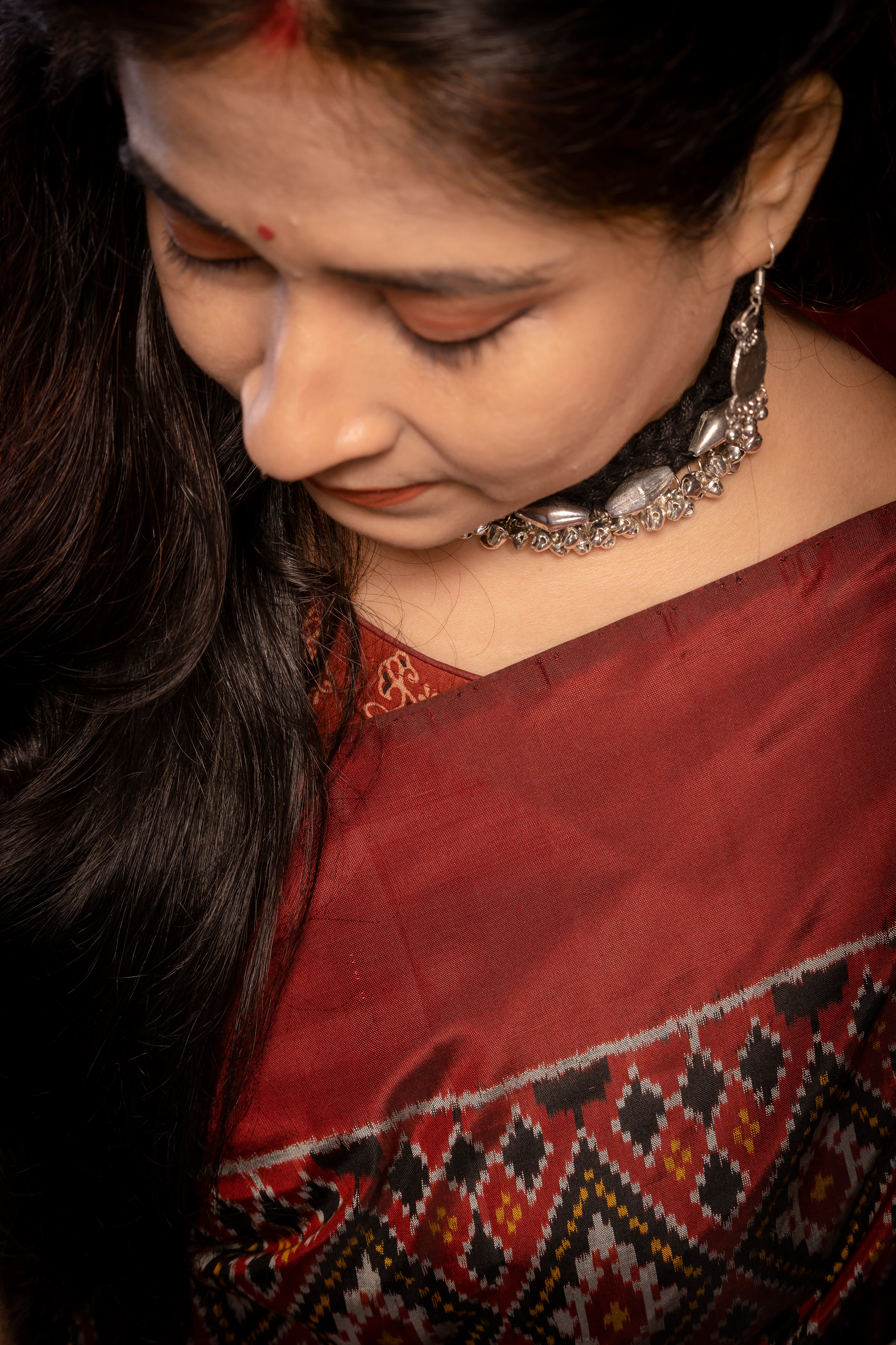 INDONESIAN IKKAT SAREE - Aankona