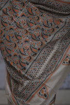 Handwoven Pure Tussar Saree With Kantha Work