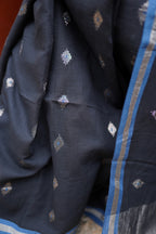 Black Khadi Jamdani - Aankona