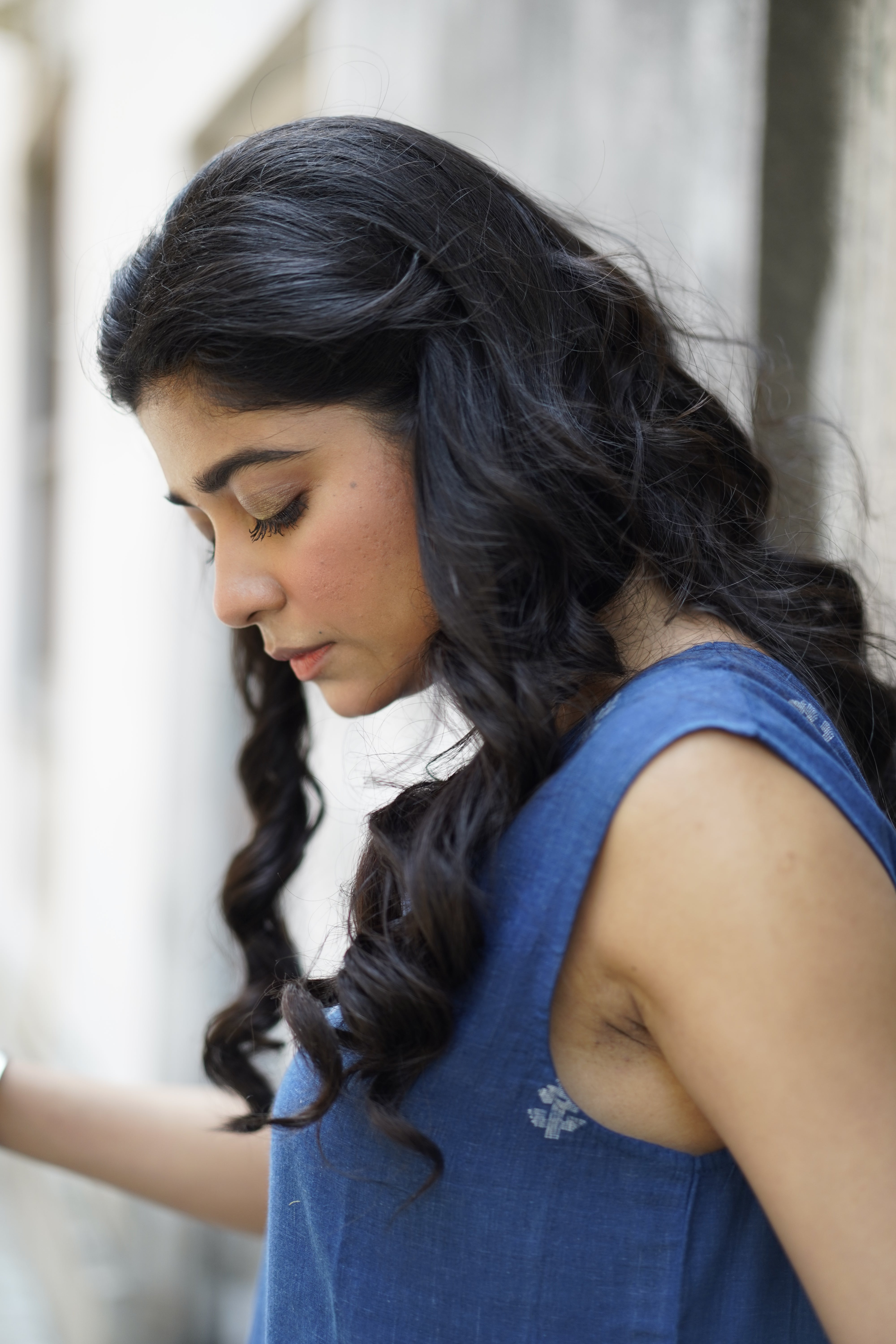 Handwoven Blue jamdani dress