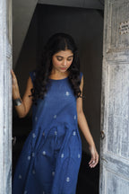 Handwoven Blue Jamdani Dress