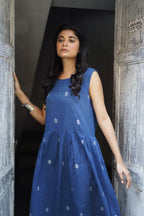 Handwoven Blue Jamdani Dress