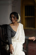 Handwoven White On White  Jamdani Saree