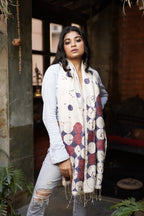 Handwoven Silk Polka Dot Scarf