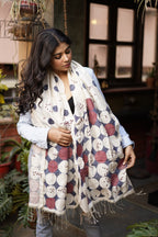 Handwoven Silk Polka Dot Scarf