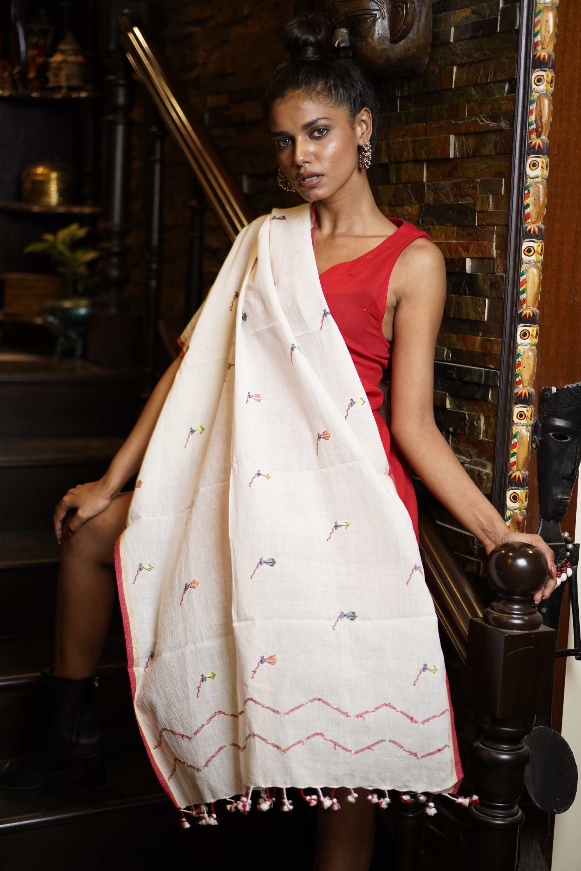 Handwoven Jamdani Scarf