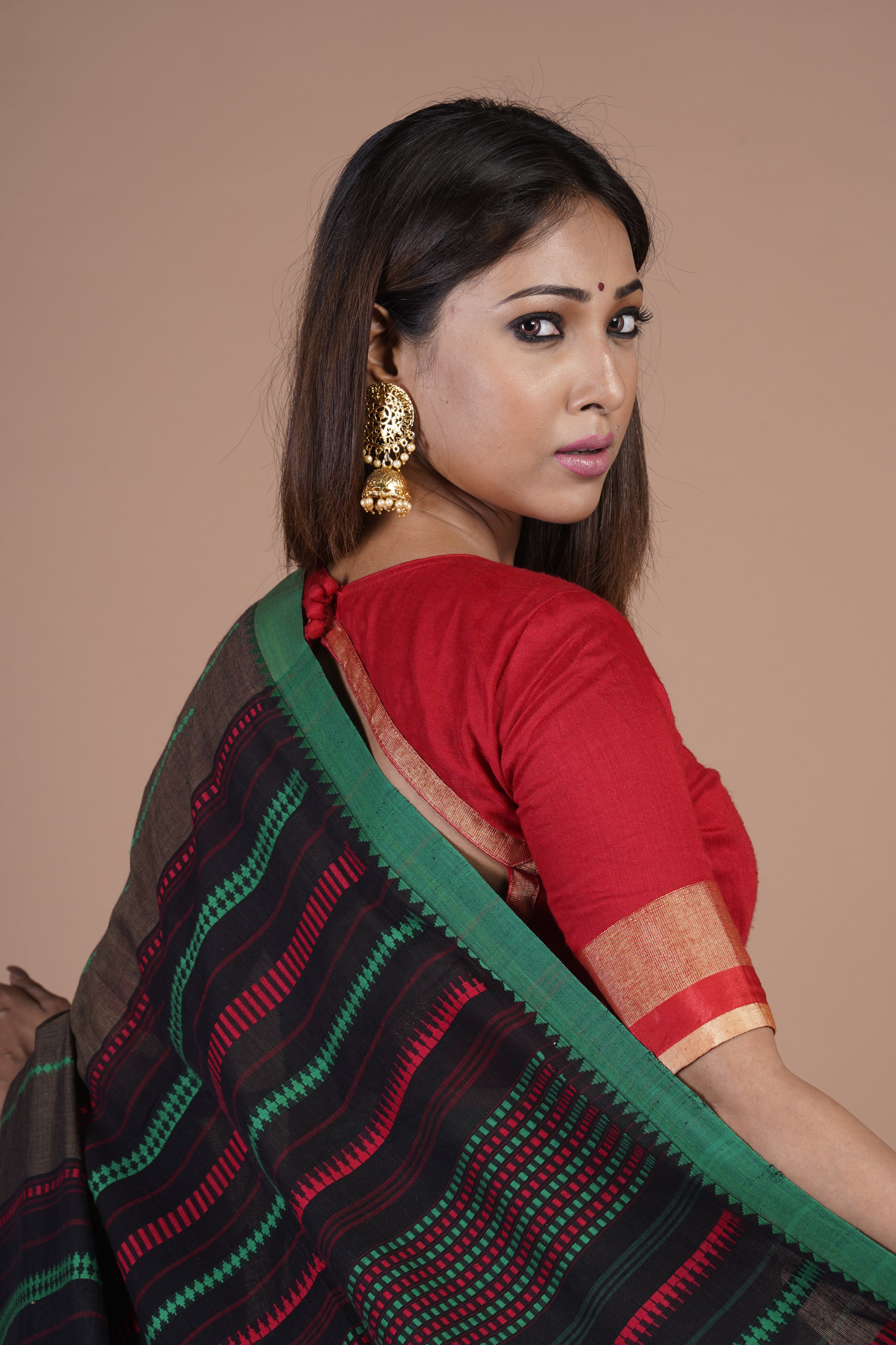 Handwoven Begampuri cotton saree