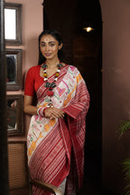 Cotton Saree With Multicolor Kantha Work