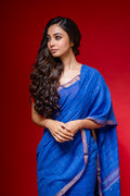 Handwoven Blue Jamdani Saree