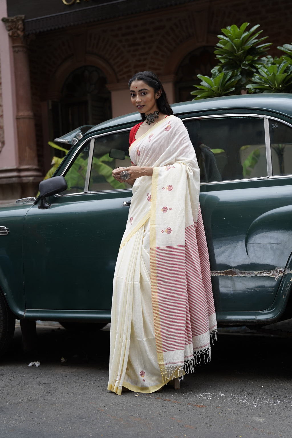 Organic Cotton Saree - Aankona