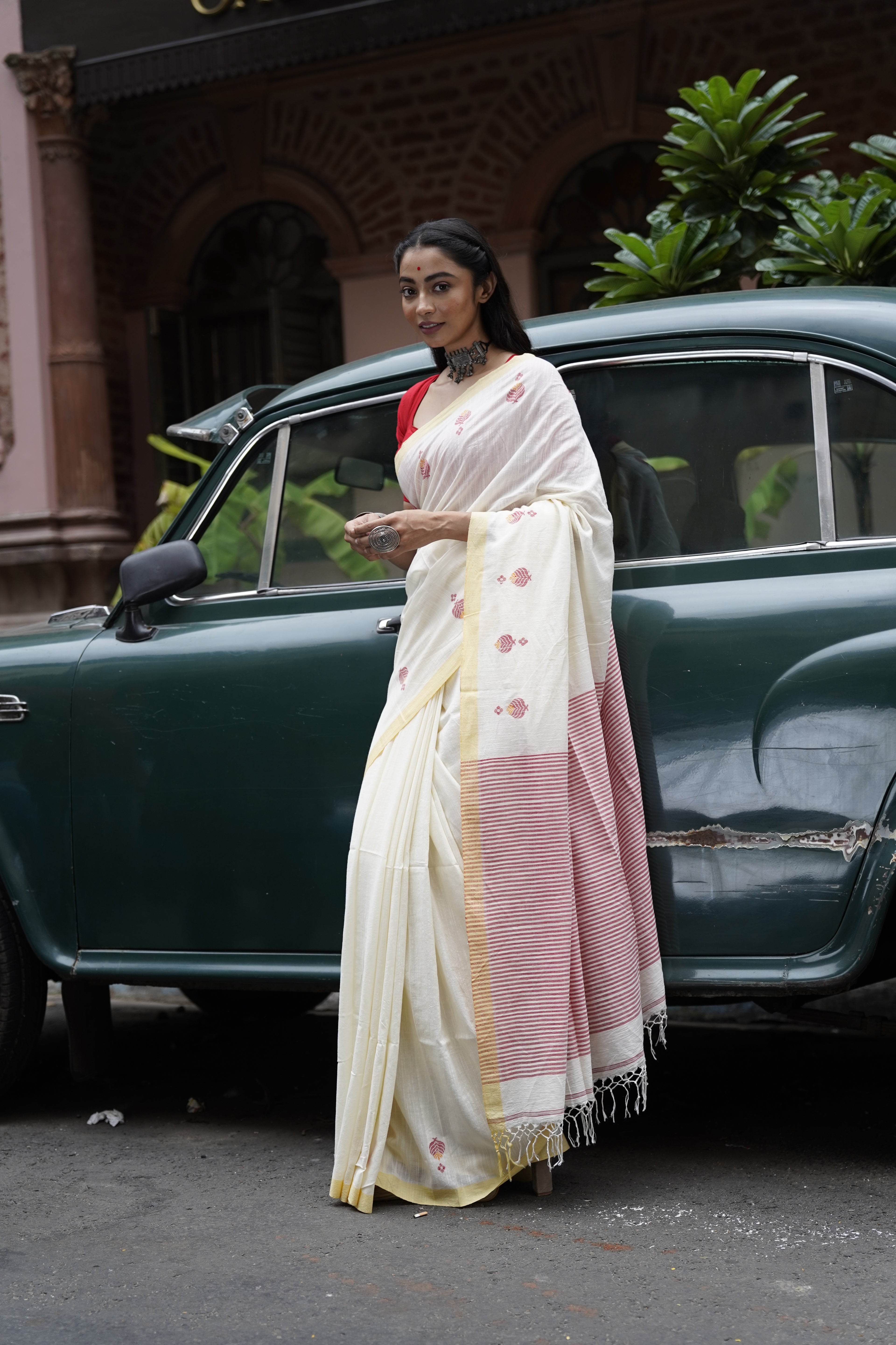 Organic Cotton Saree - Aankona