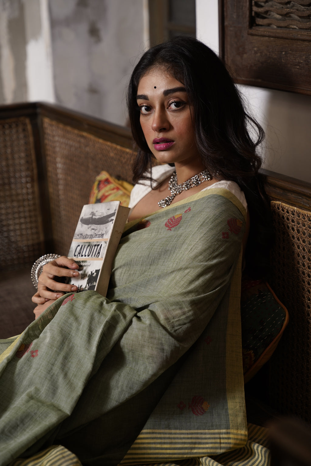 Organic Cotton Handloom Saree - Aankona