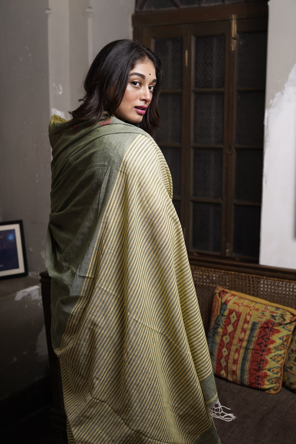 Organic Cotton Handloom Saree - Aankona