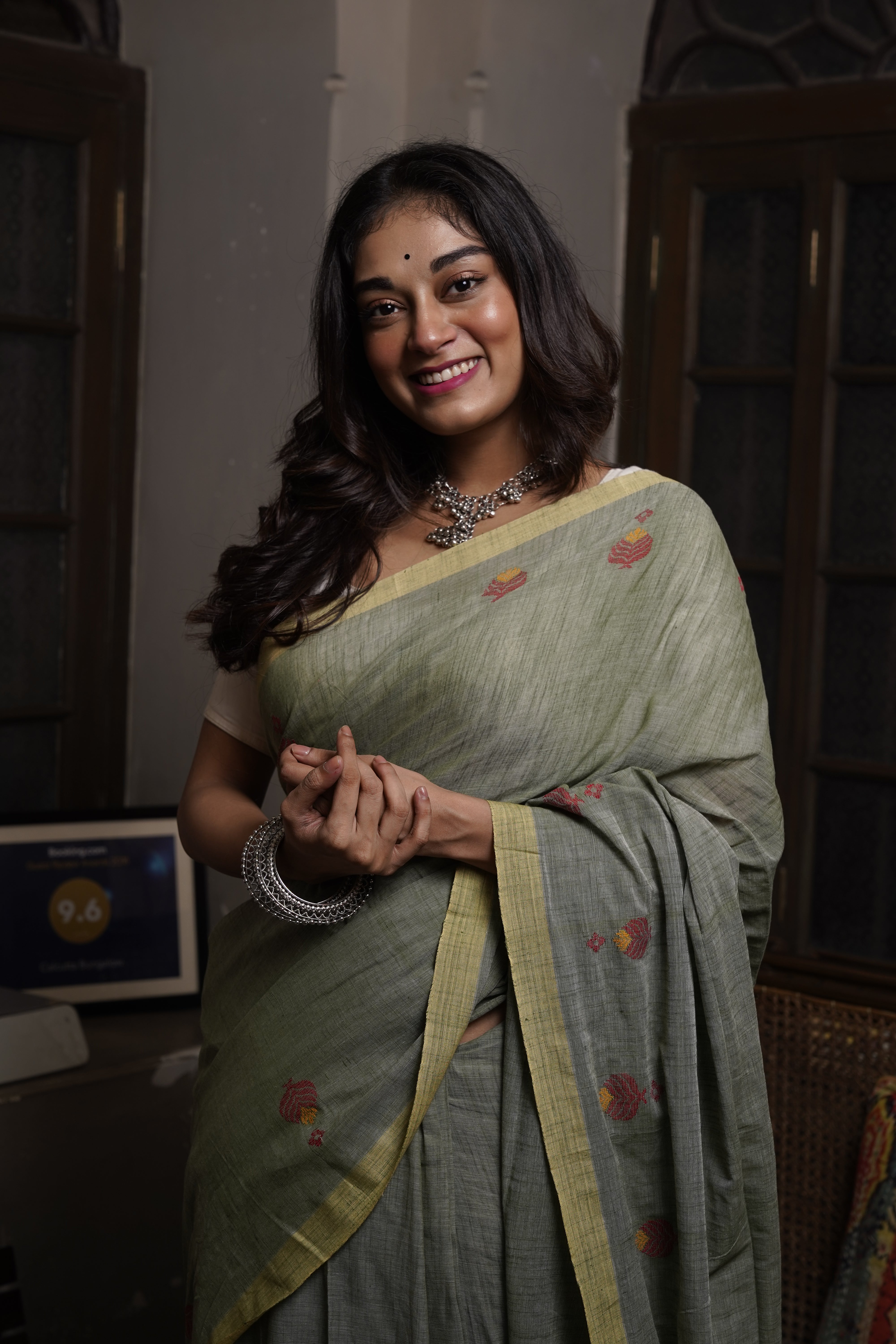 Organic Cotton Handloom Saree - Aankona