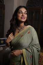 Organic Cotton Handloom Saree - Aankona