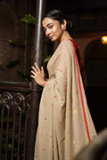 Handwoven Bronze  Jamdani Saree