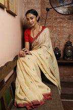 Handwoven Linen Jamdani Saree