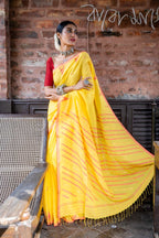 Handwoven Linen Karat Pallu Jamdani