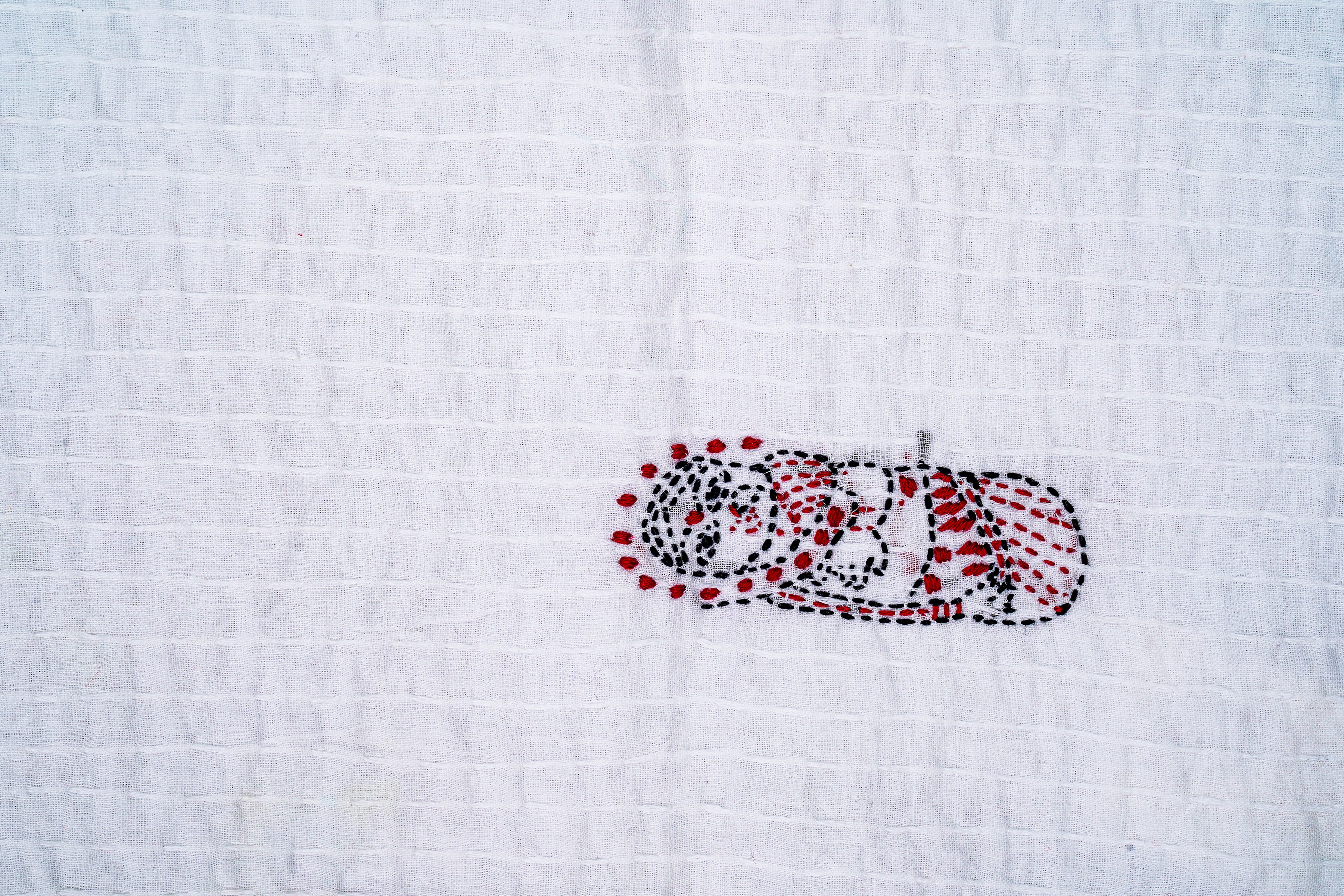 Handwoven white Doll Baby Quilt