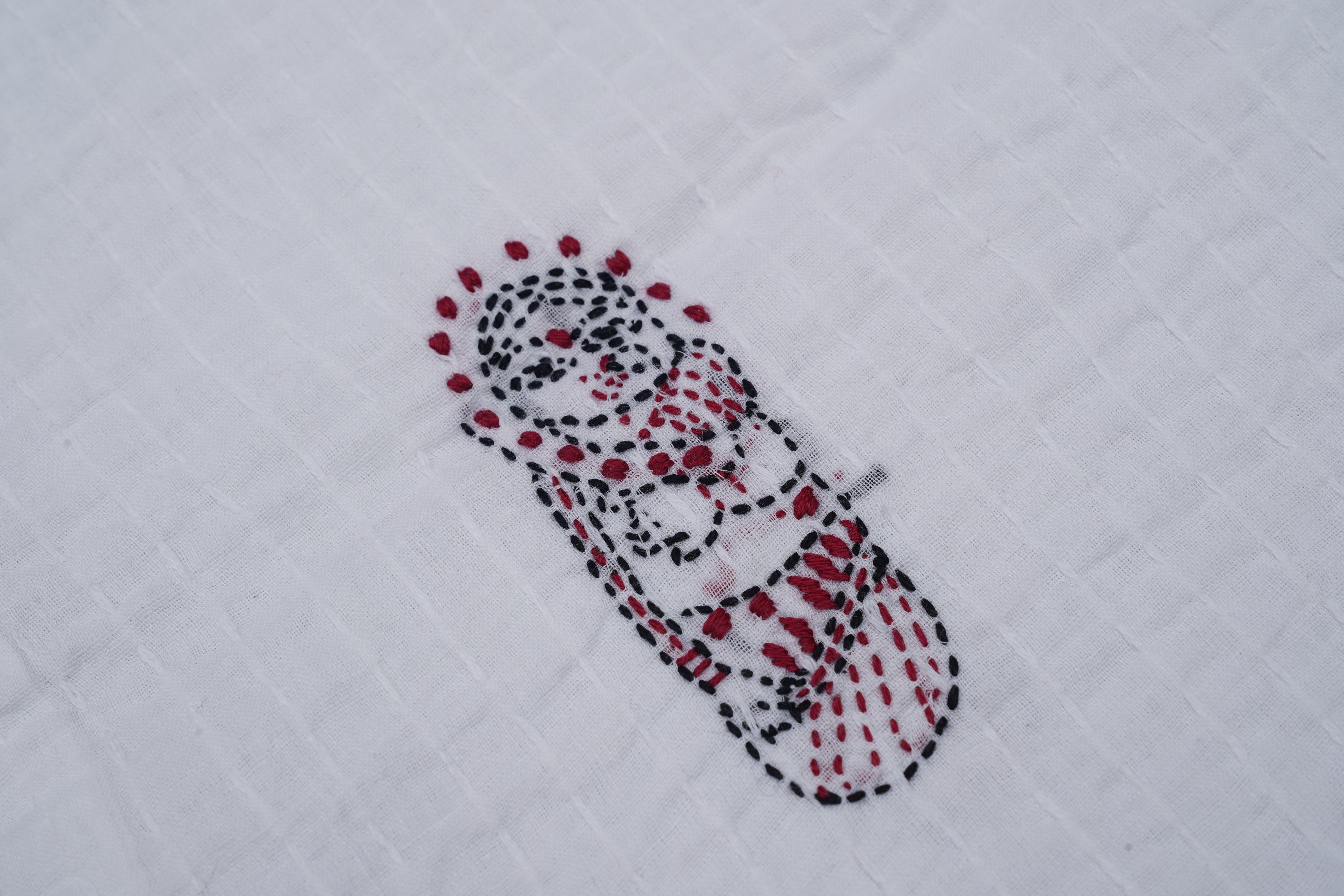 Handwoven white Doll Baby Quilt