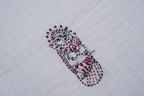 Handwoven White Doll Baby Quilt