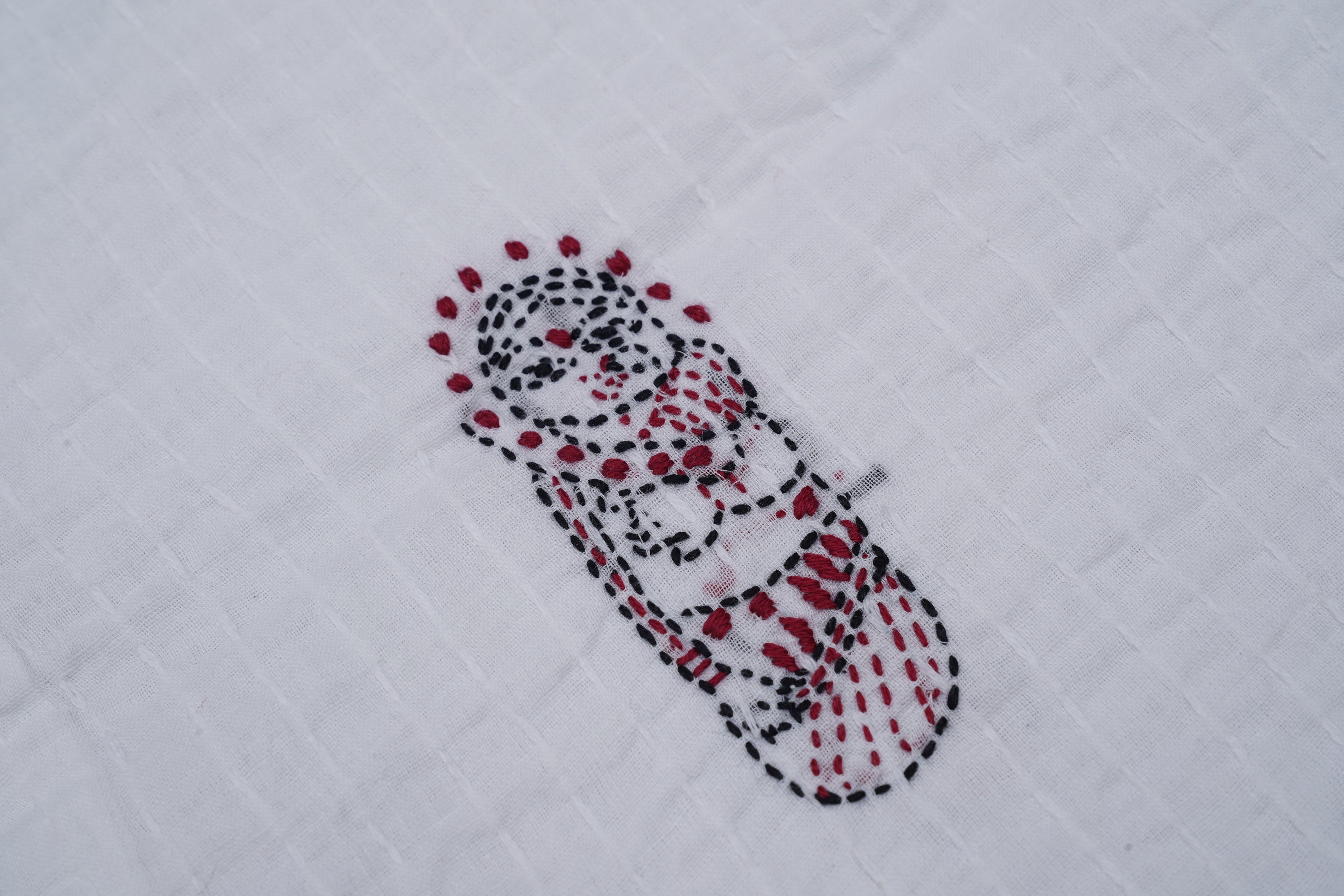 Handwoven White Doll Baby Quilt