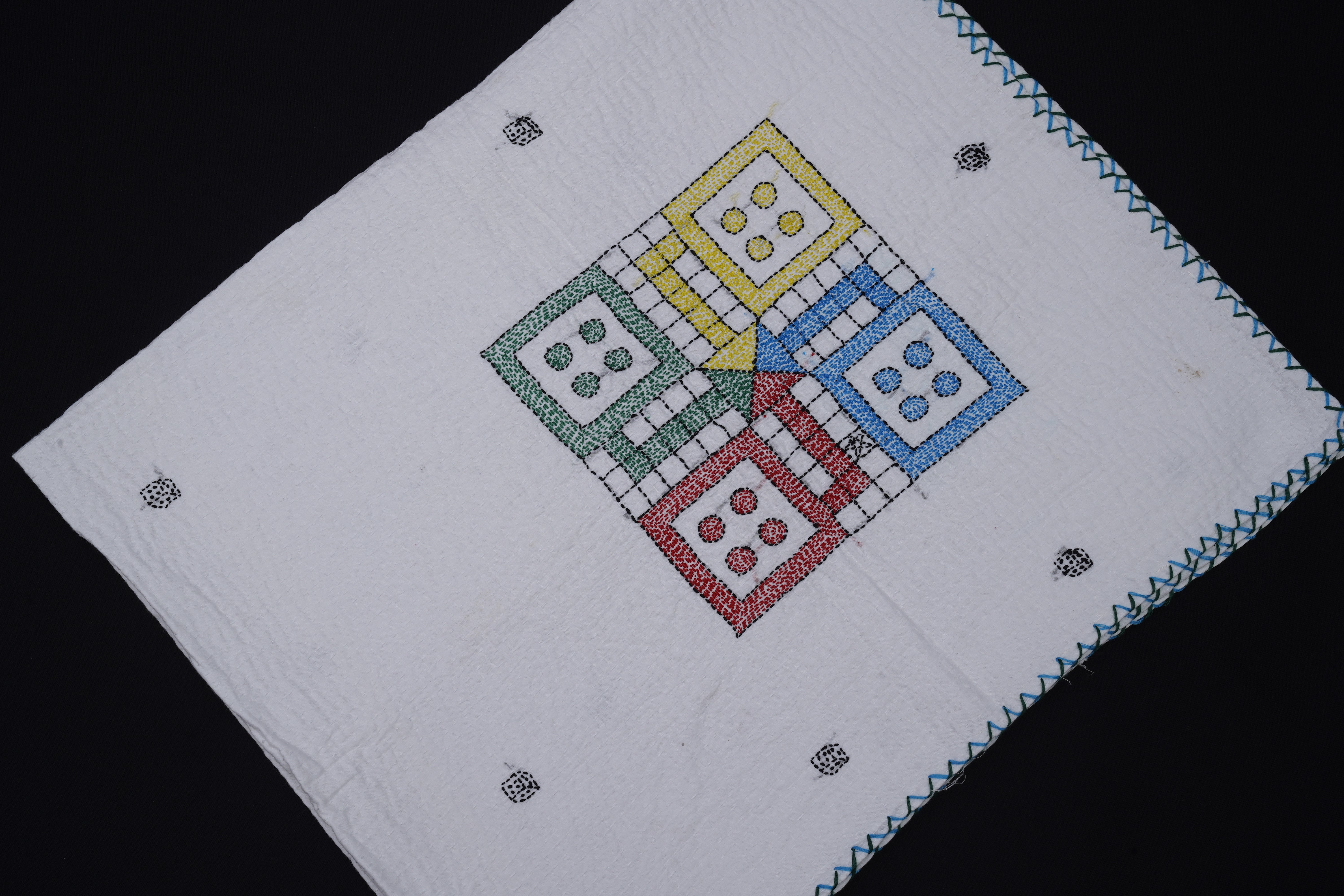 BIG LUDO Game Theme Baby Quilt - Aankona