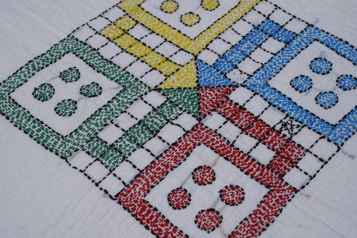 Small Ludo Game  Baby Quilt - Aankona