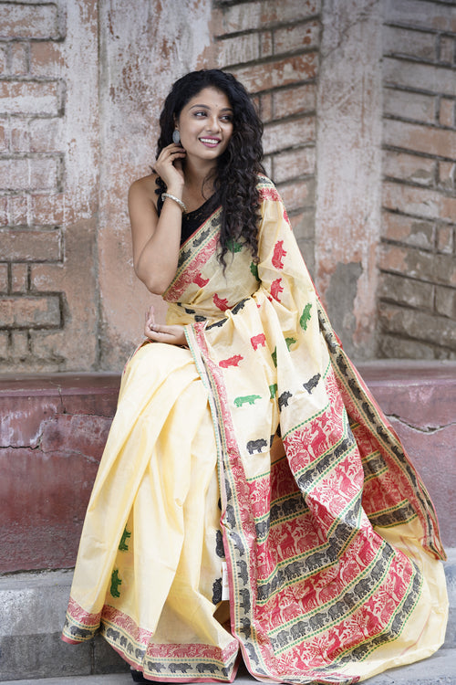 Assam Kaziranga Saree,Aankona,Cotton saree