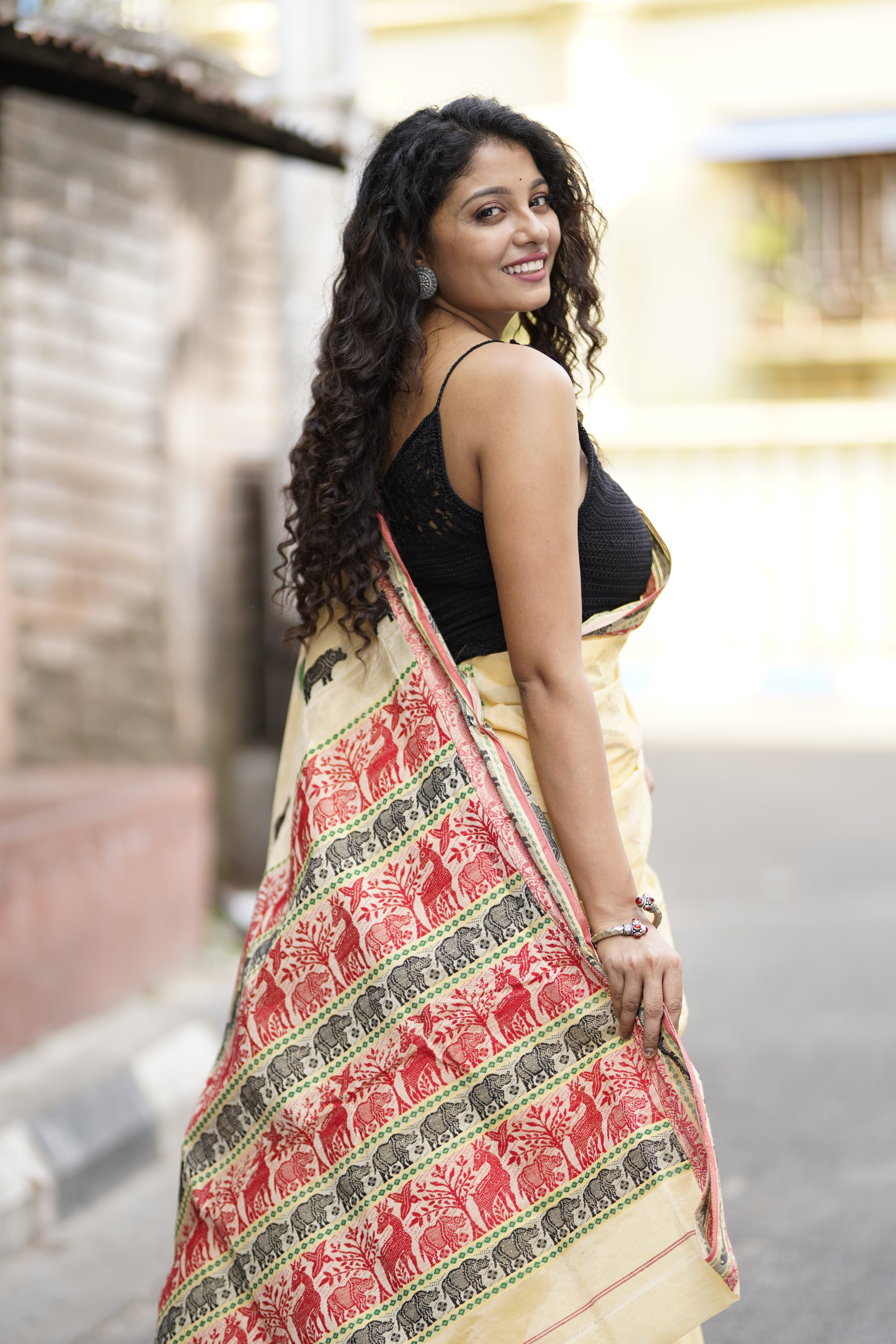 Assam Kaziranga Saree,Aankona,Cotton saree