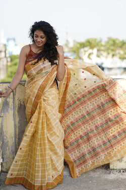 Handwoven assam saree